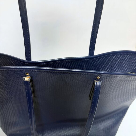 Lacoste Chantaco Bag | Coated Split Cow Leather | Carry-All Bag | Navy Blue - Picture 3 of 12